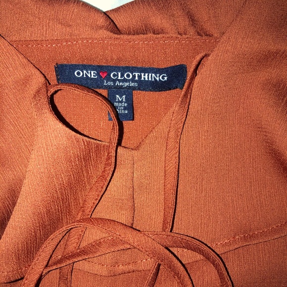 Orange Tank Top flowy blouse - Picture 2 of 2